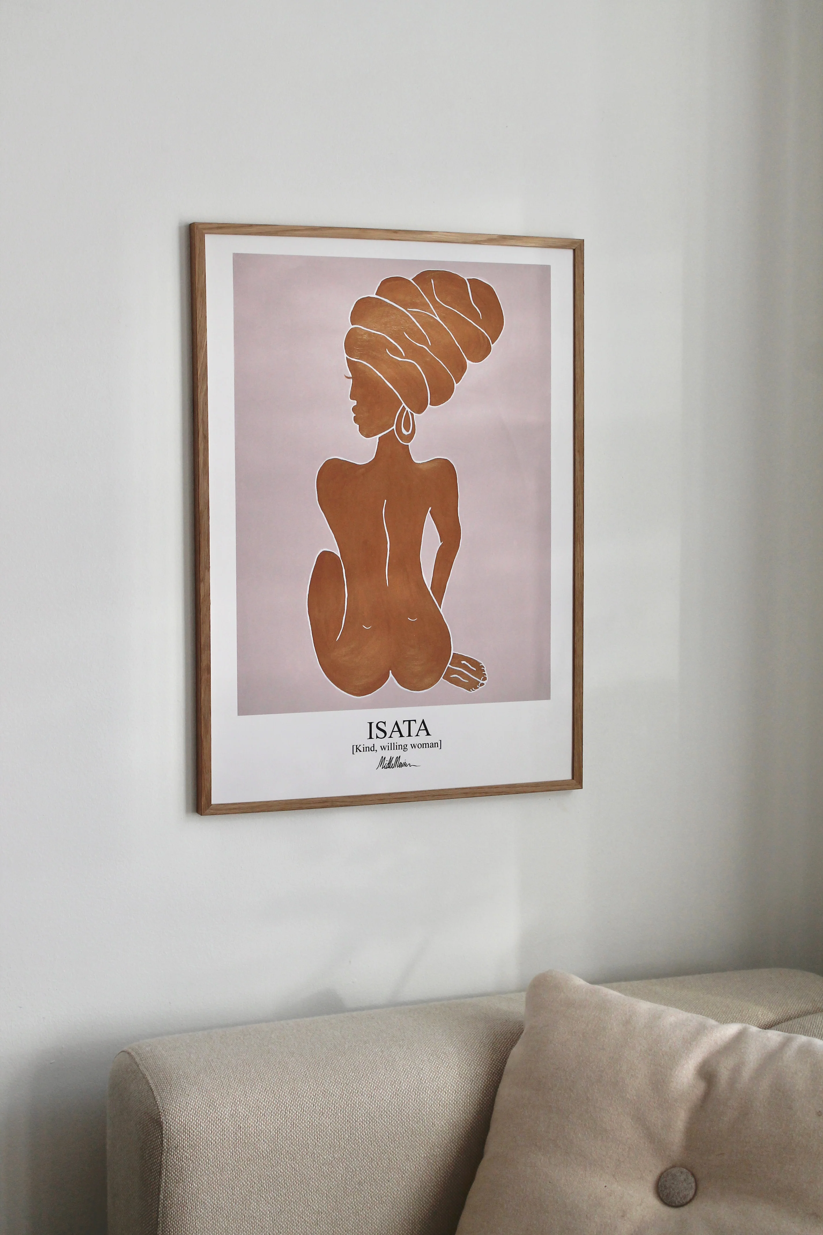 Morais Artworks Isata plakat - Orange - Image 2