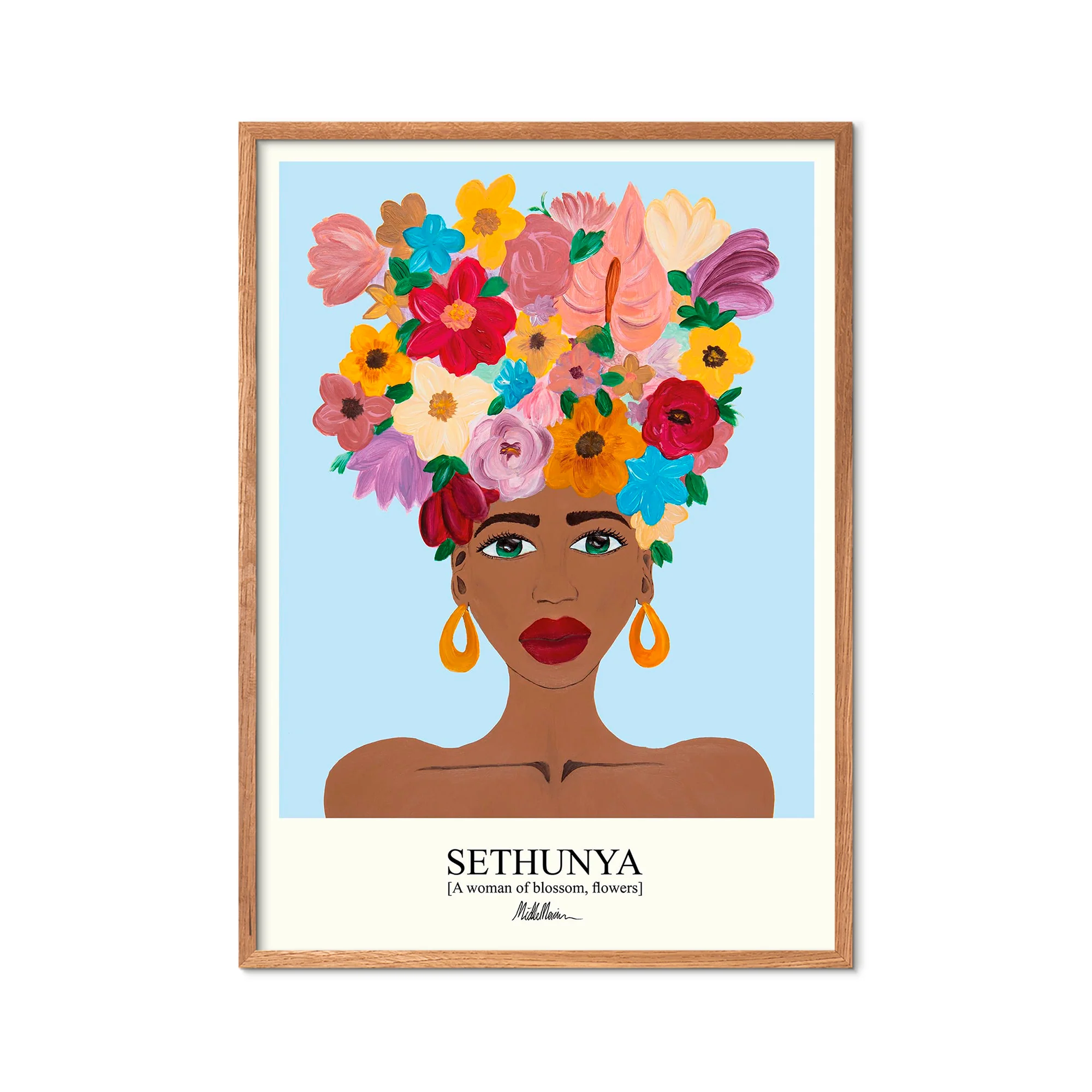 Morais Artworks Sethunya plakat - Blue - Image 3