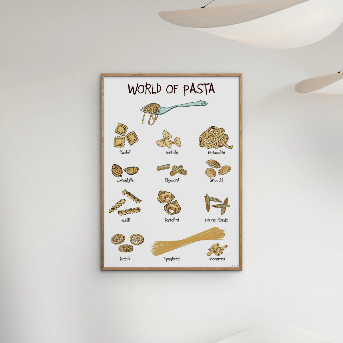 Mouse & Pen World of Pasta plakat - A5 - Image 2