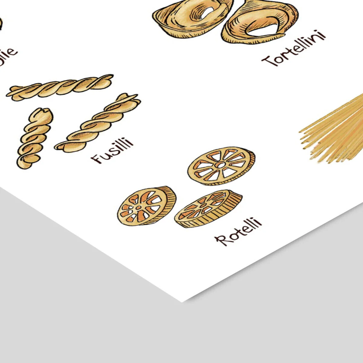 Mouse & Pen World of Pasta plakat - A5 - Image 3