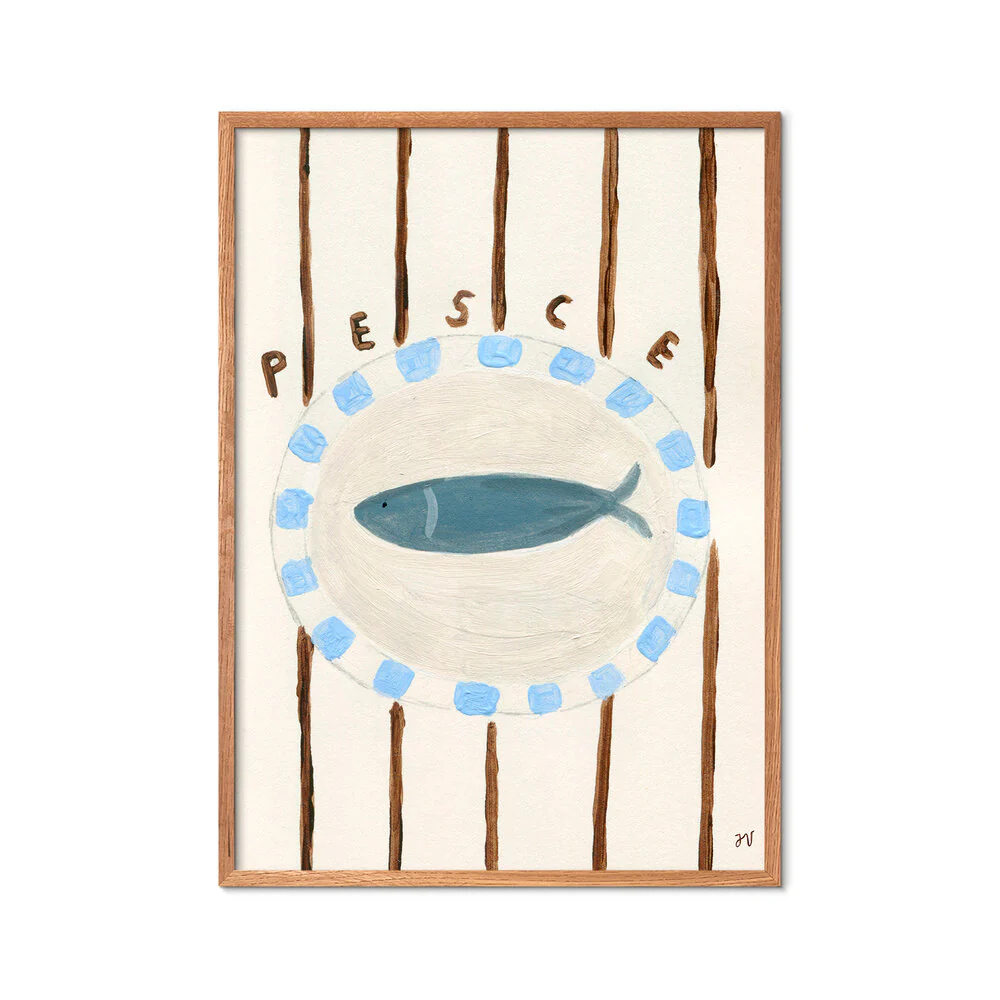 Pesce plakat, beige - 30x40 cm. - Image 2