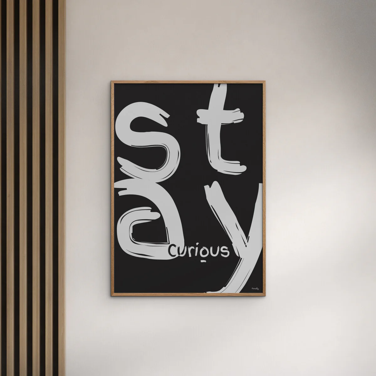 Pincely Stay Curious Black plakat - 30x40 cm - Image 2