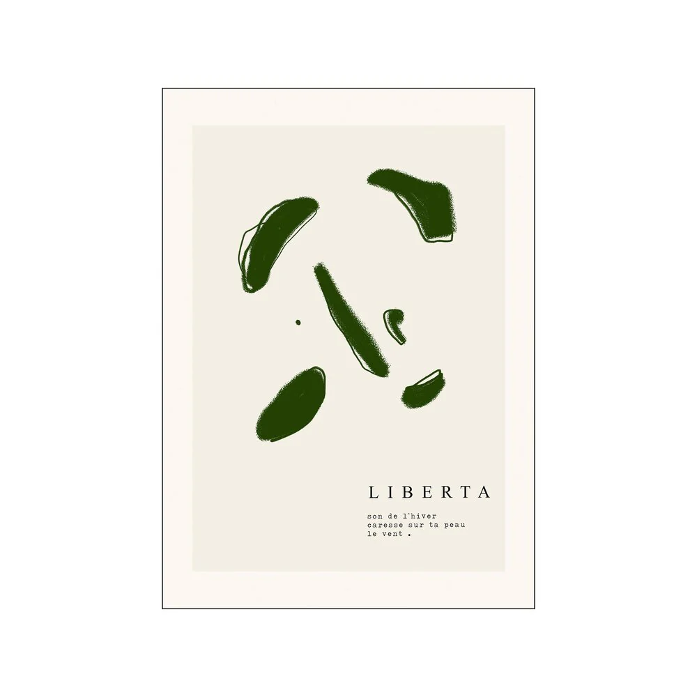 Sophie M. Lucie Liberta plakat, beige/grøn - 50x70 cm