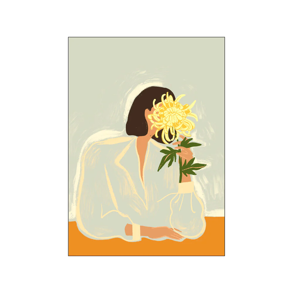 The Crysanthemum plakat - grøn/orange