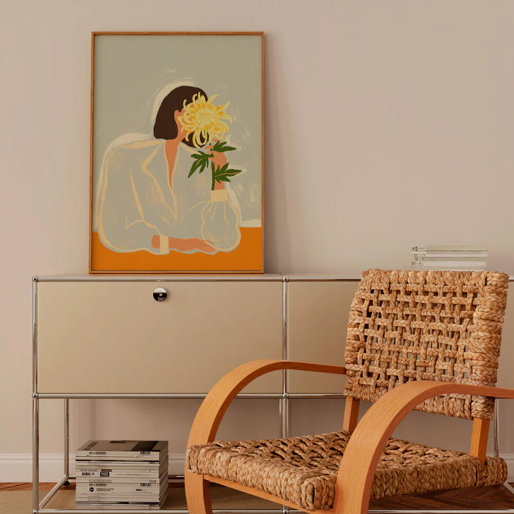 The Crysanthemum plakat - grøn/orange - Image 2