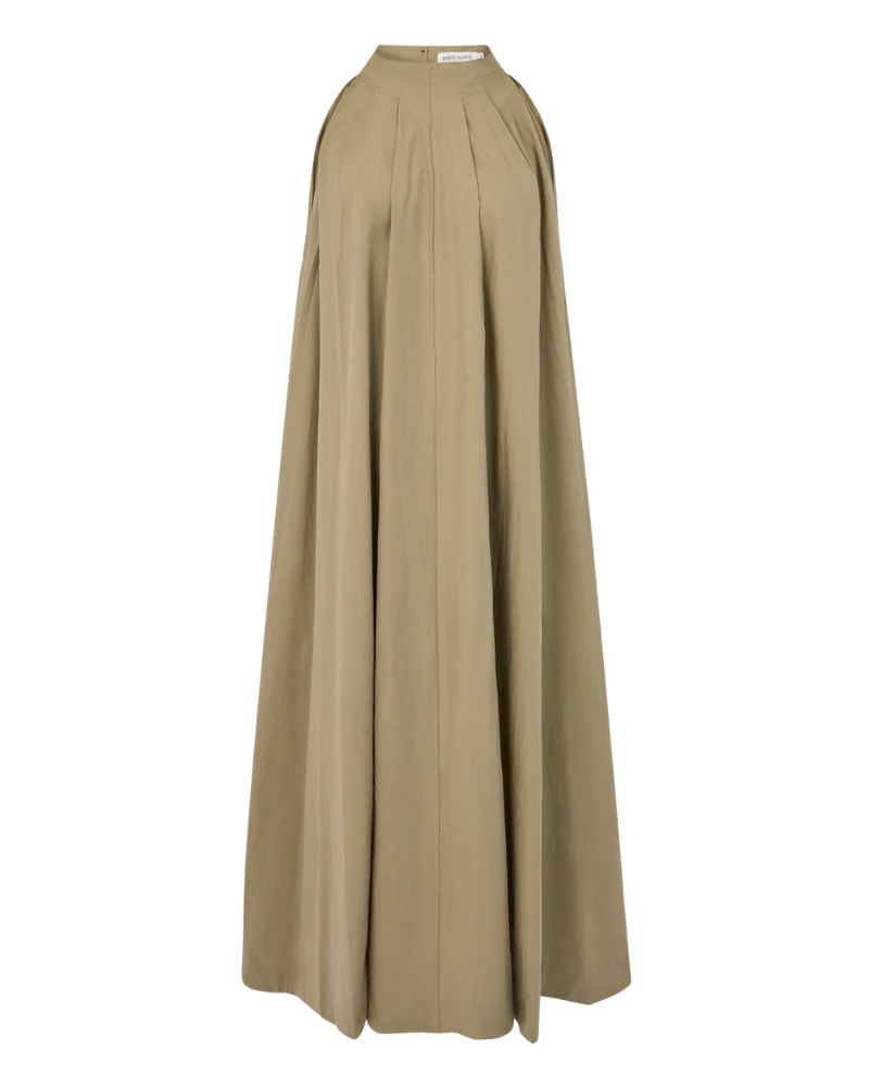 Annisa Poplin kjole - Vetiver