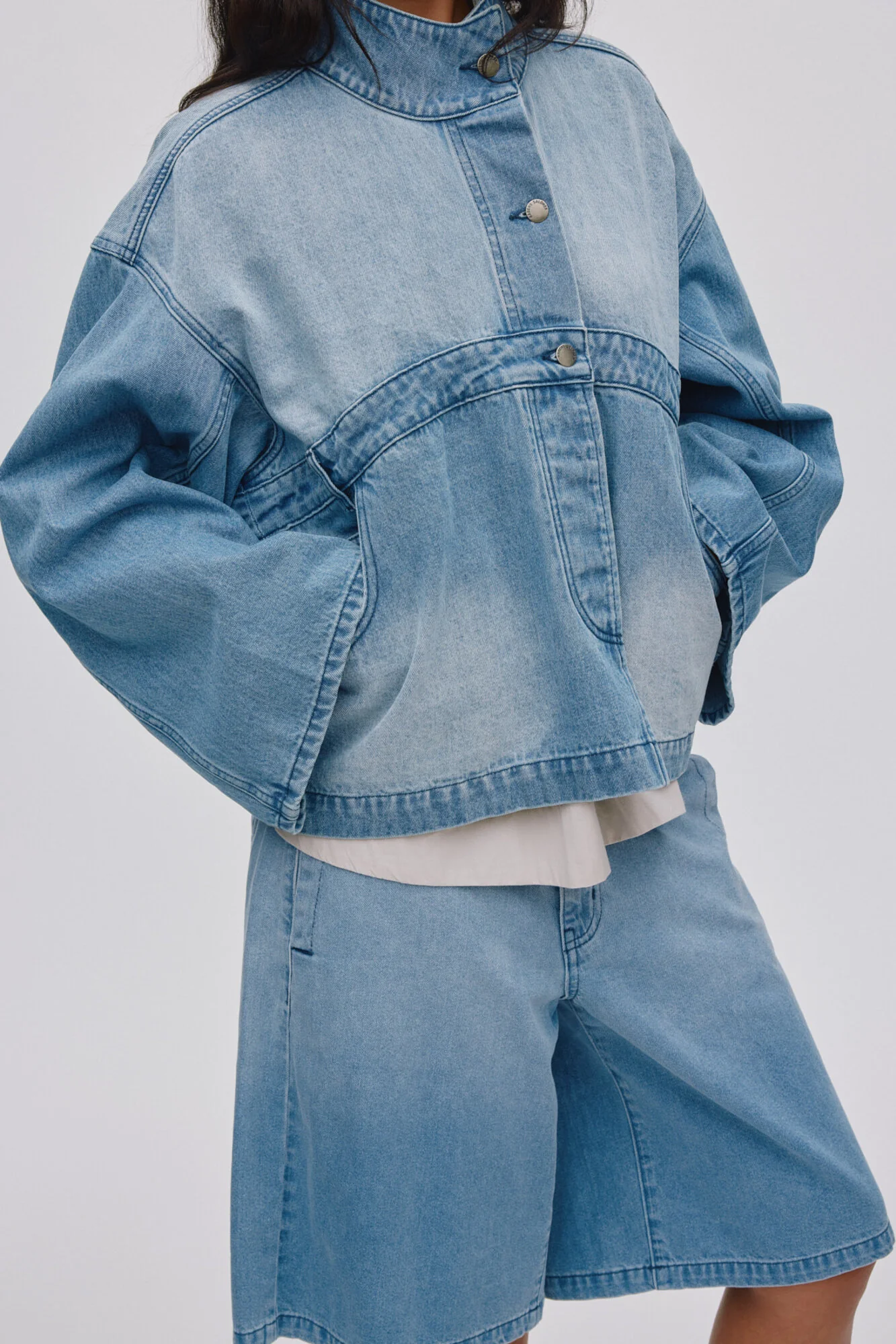 Donela denimjakke - Light Washed Denim - Image 6