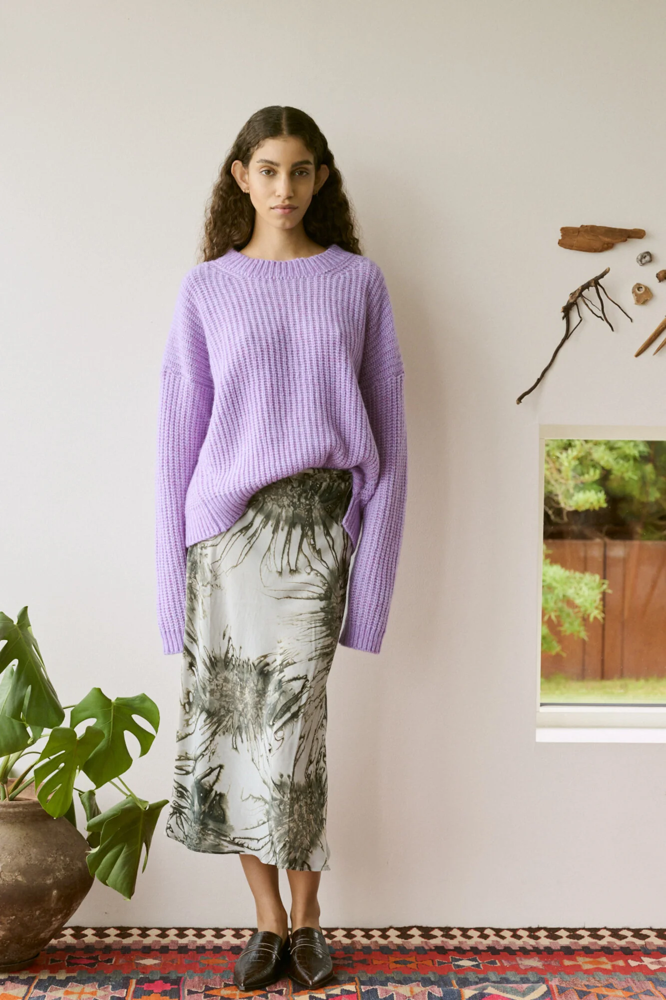 Elmi Sea Urchin Crop Bias nederdel - Grey Combo - Image 4