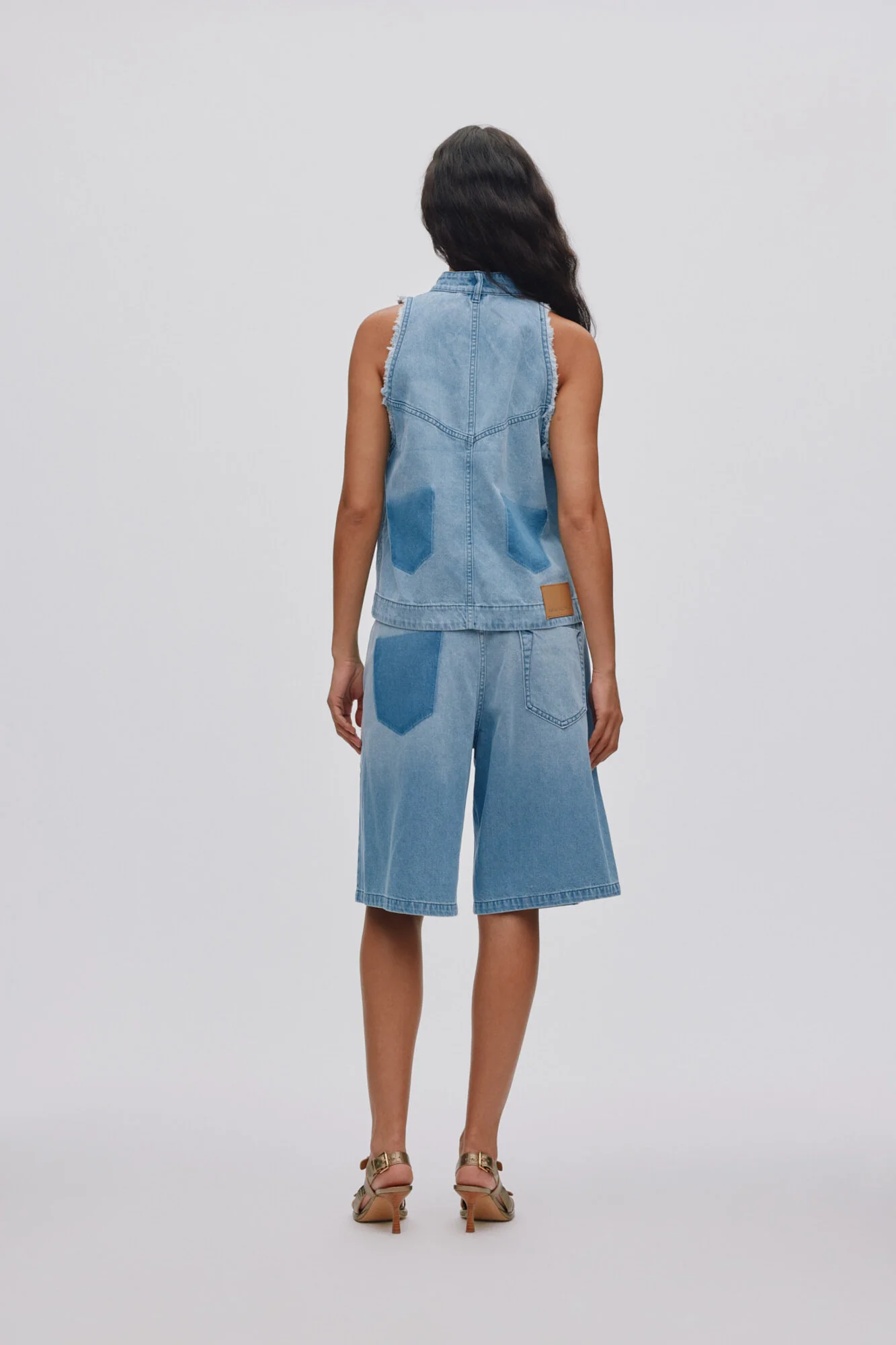 Faya Halter top - Light Washed Denim - Image 4