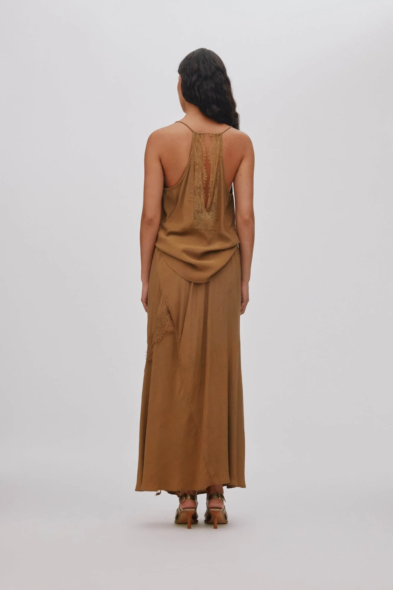 Leia Sheer blondenederdel - Faded Black - Image 4