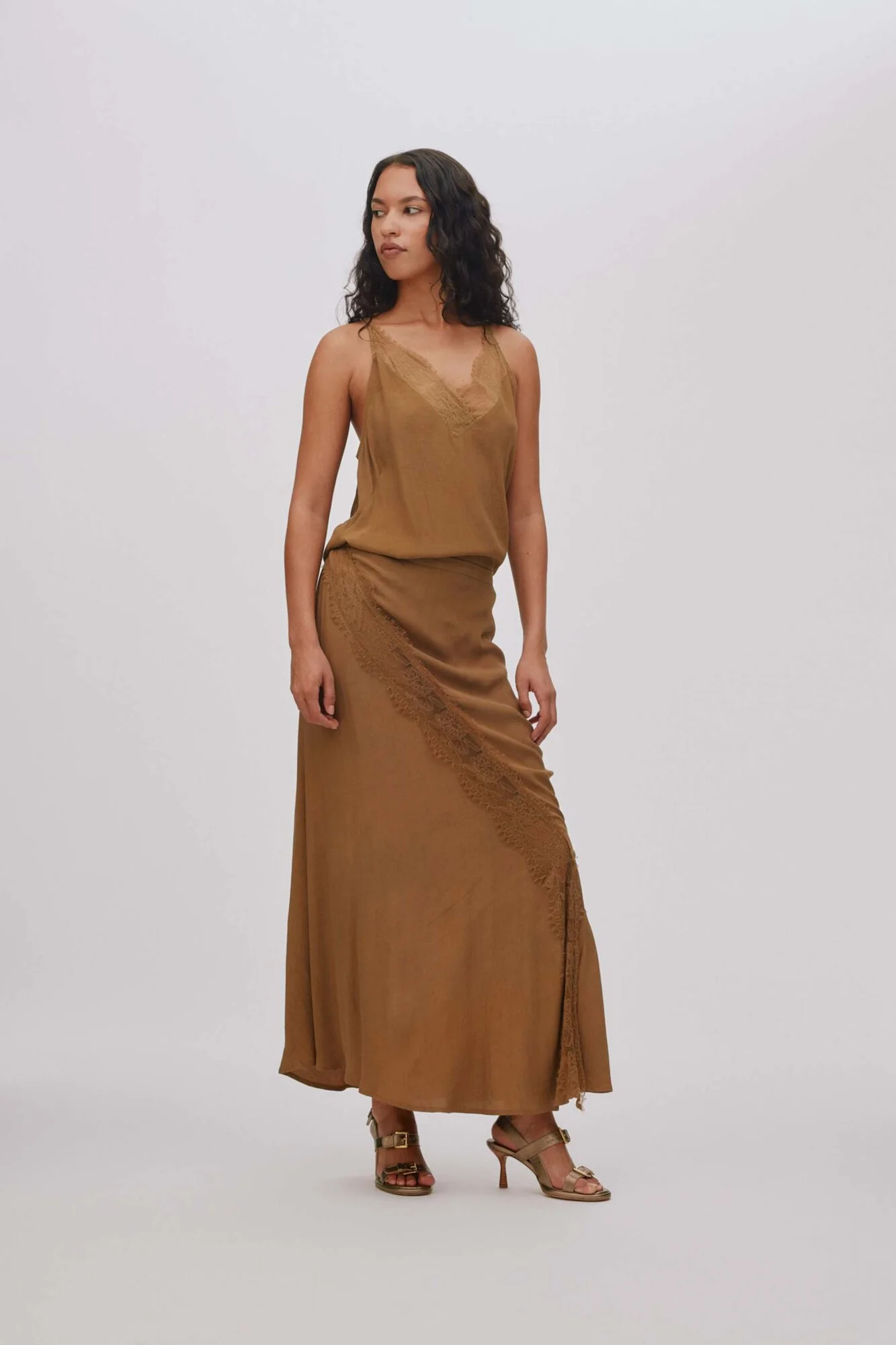 Leia Sheer blondenederdel - Faded Black - Image 5