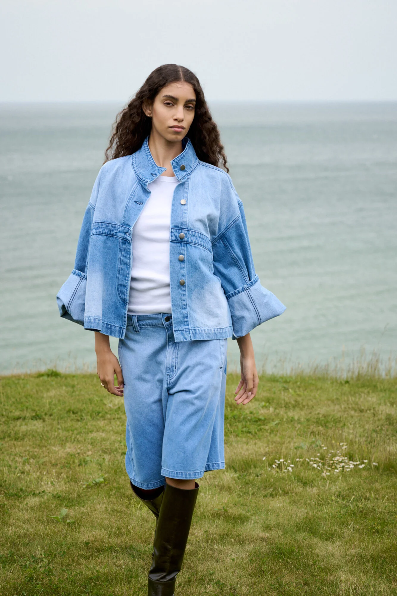 Raha Wide shorts - Light Washed Denim - Image 3