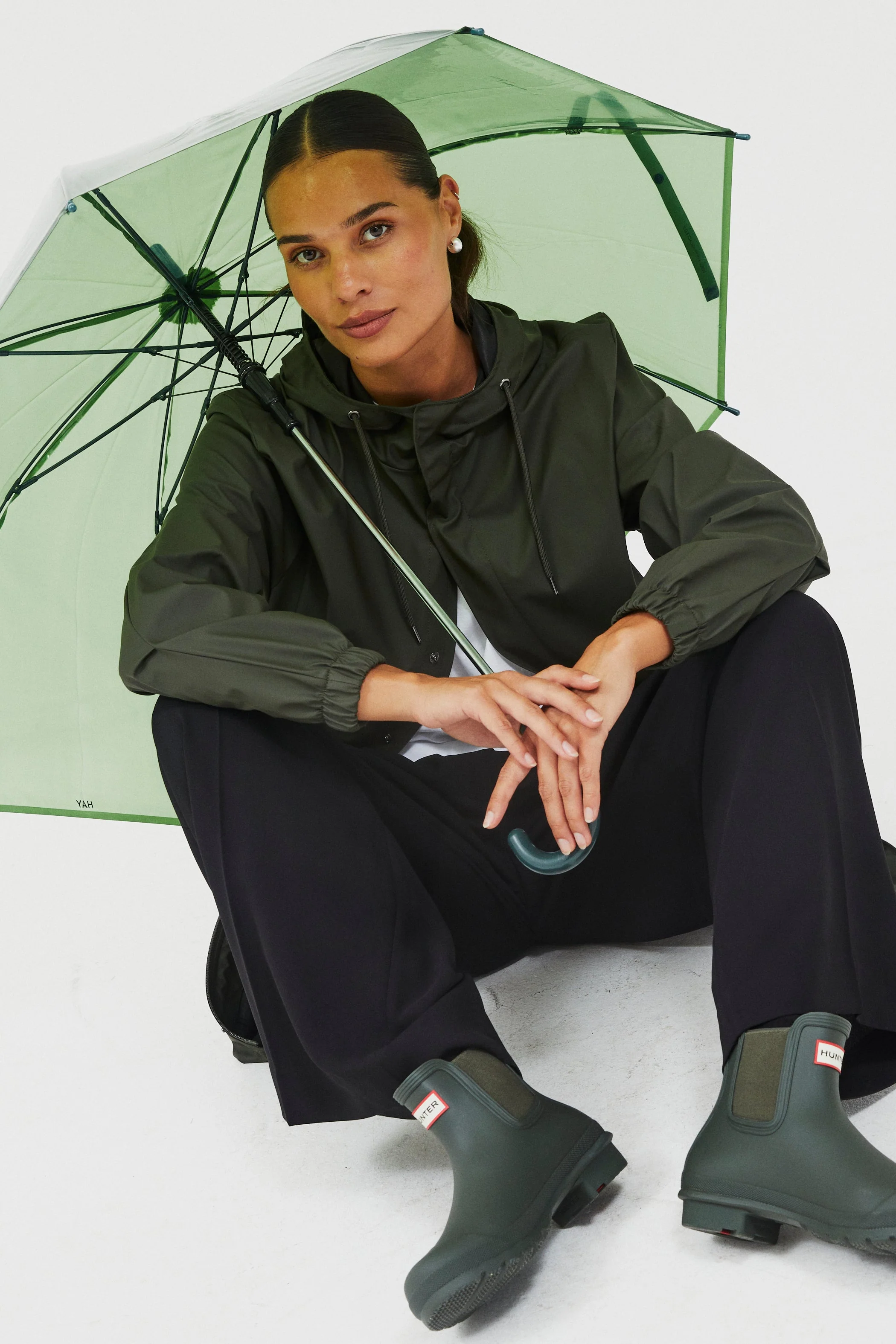 Fishtail Parka regnjakke - grøn