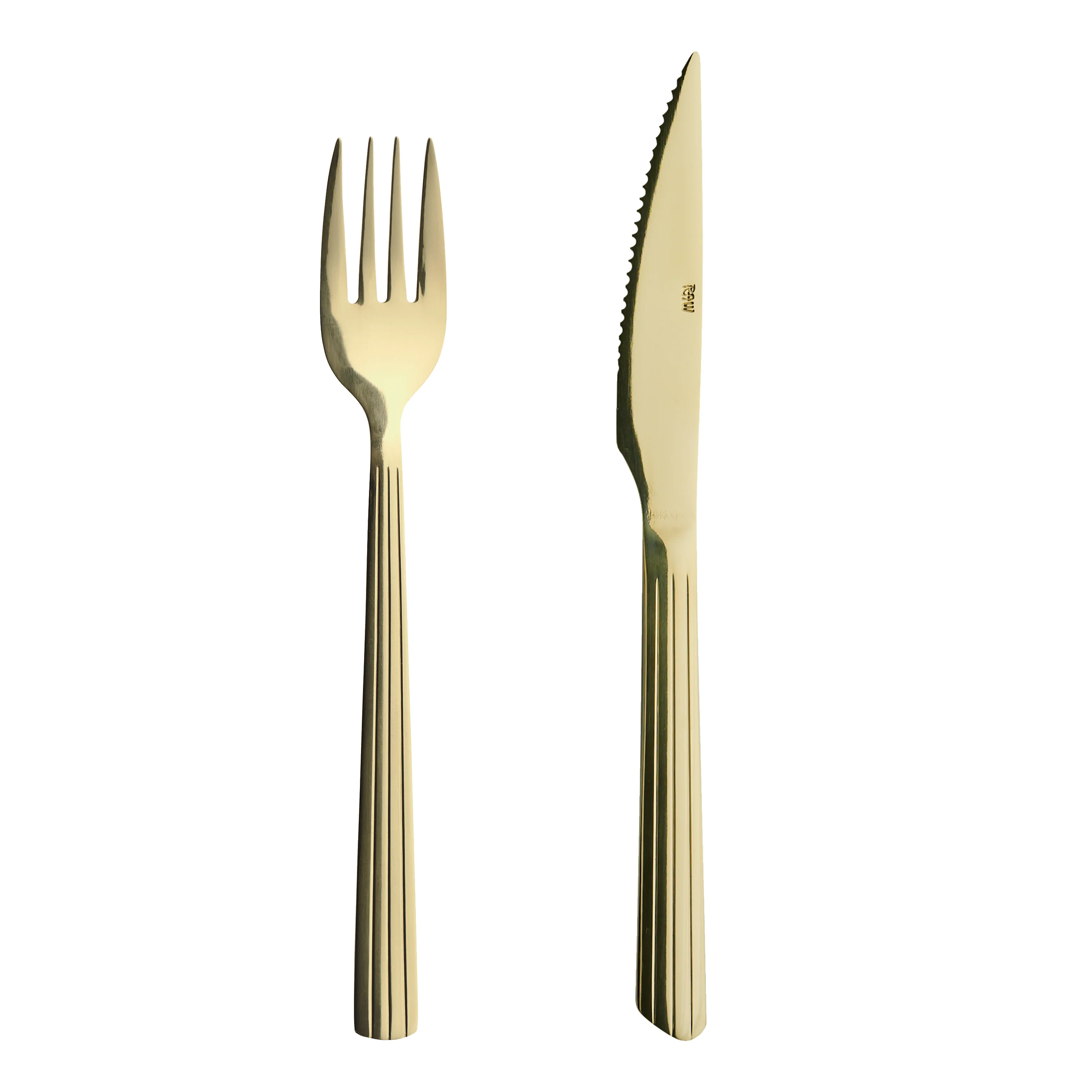 Steaksæt, Champagne guld - 8 dele