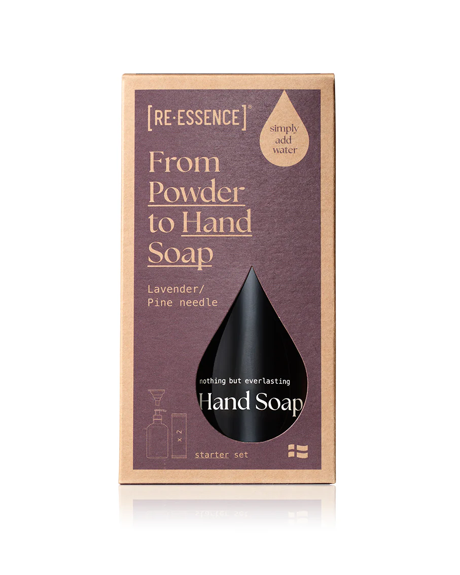 Håndsæbesæt m. genanvendelig glasdispencer - lavendel/fyrrenål - Image 3
