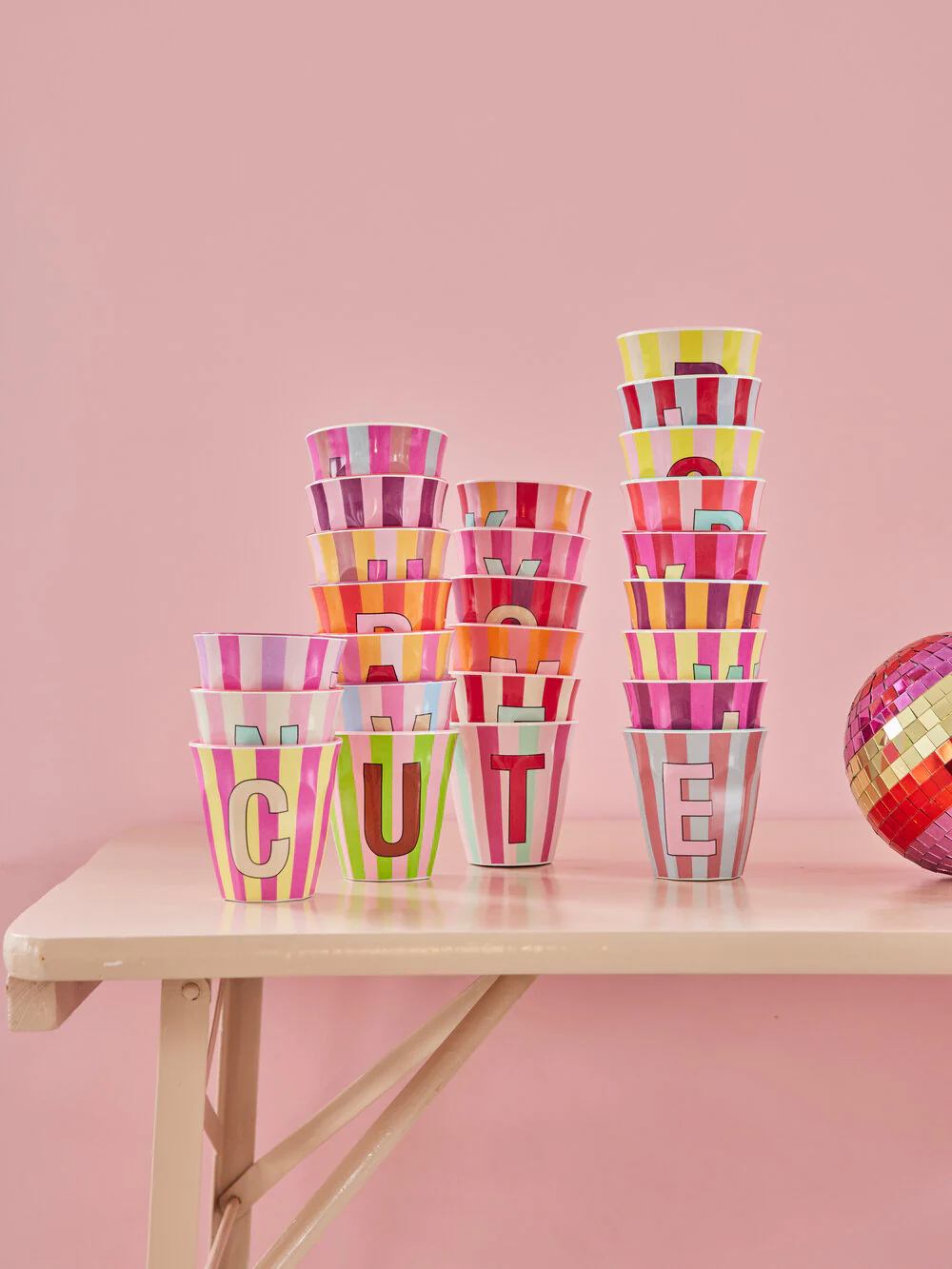Melamine Alfabet kop, pink mix - 250 ml. - Image 3