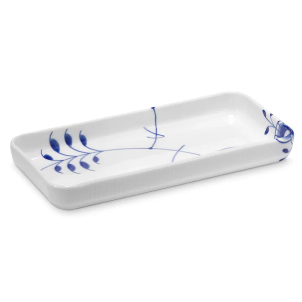 Blå Mega riflet fad - 24 cm.