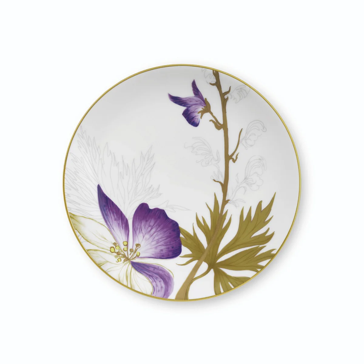 Flora tallerken, Stedmoderblomst - 19 cm.