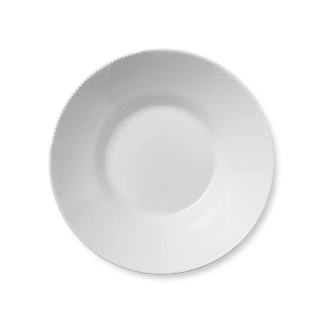 Hvid Elements dyb tallerken - 25 cm.