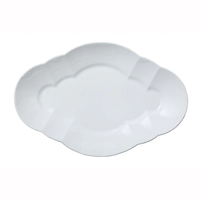 Hvid Elements fad - 38 cm.
