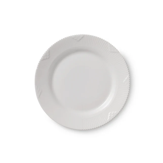 Hvid Elements tallerken - 19 cm.