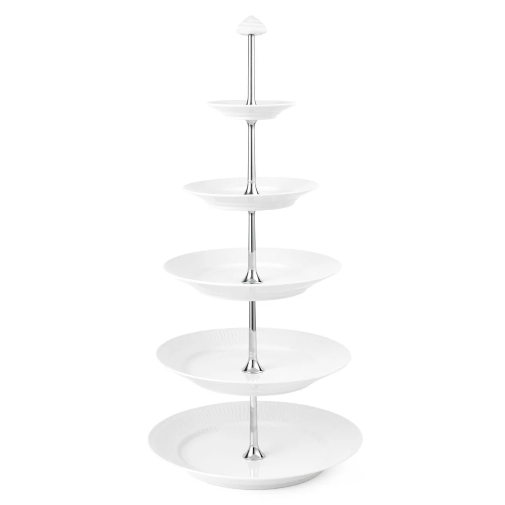 Hvid Riflet etagere - 5 Lag - Image 2