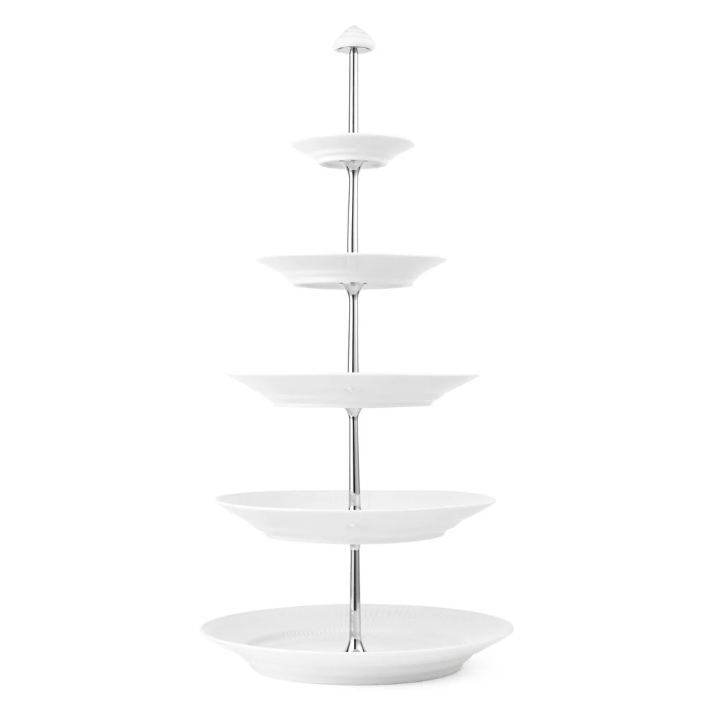 Hvid Riflet etagere - 5 Lag - Image 4