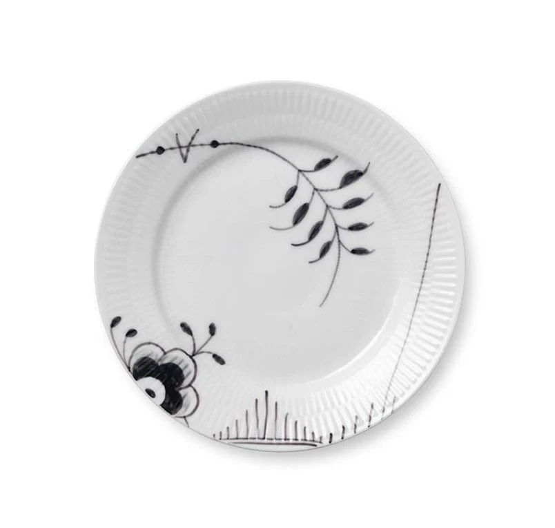 Sort Mega riflet tallerken - 19 cm.