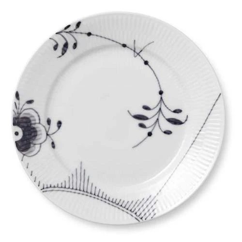Sort Mega riflet tallerken - 22 cm.