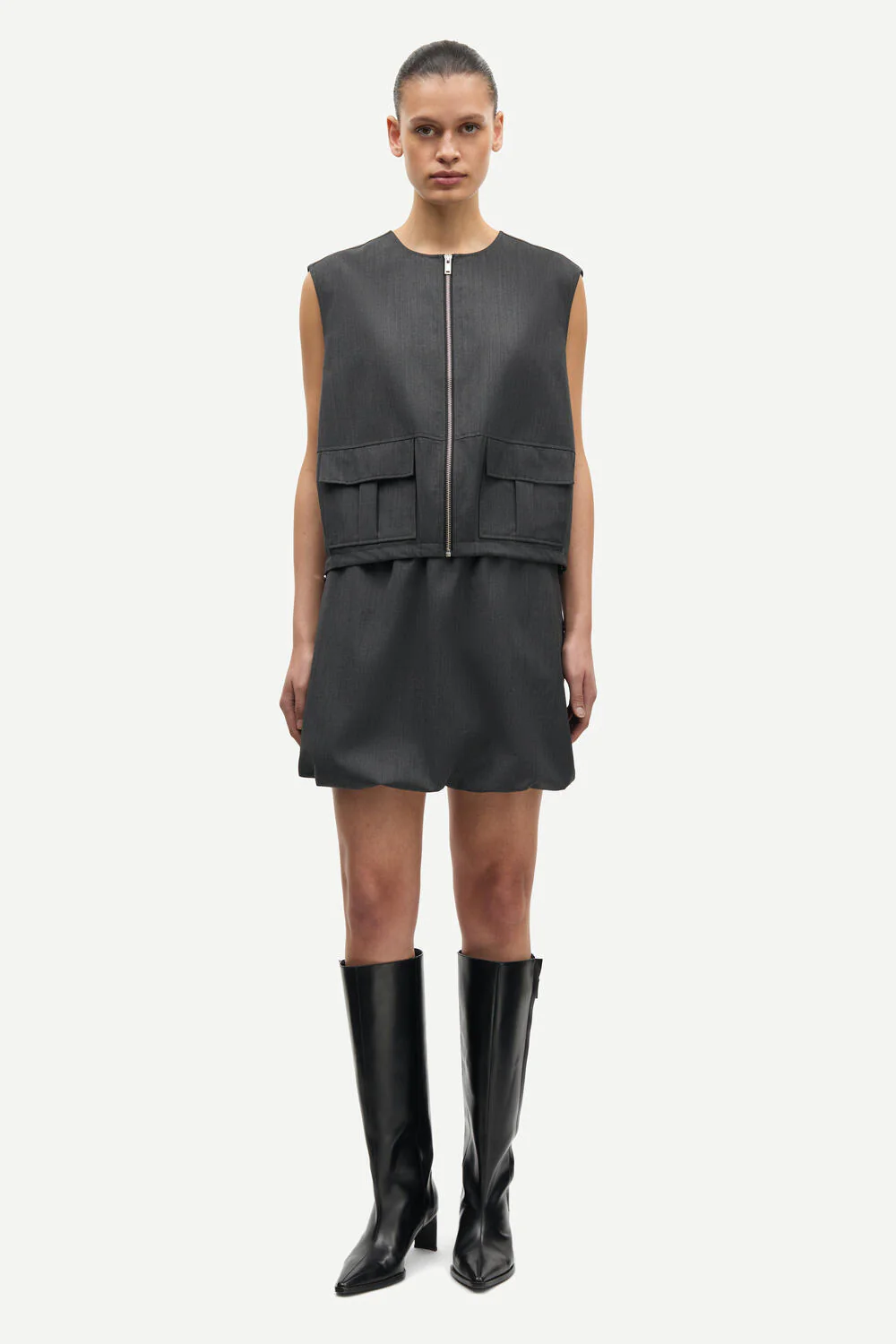 Sakelly vest - Dark grey mel. - Image 3