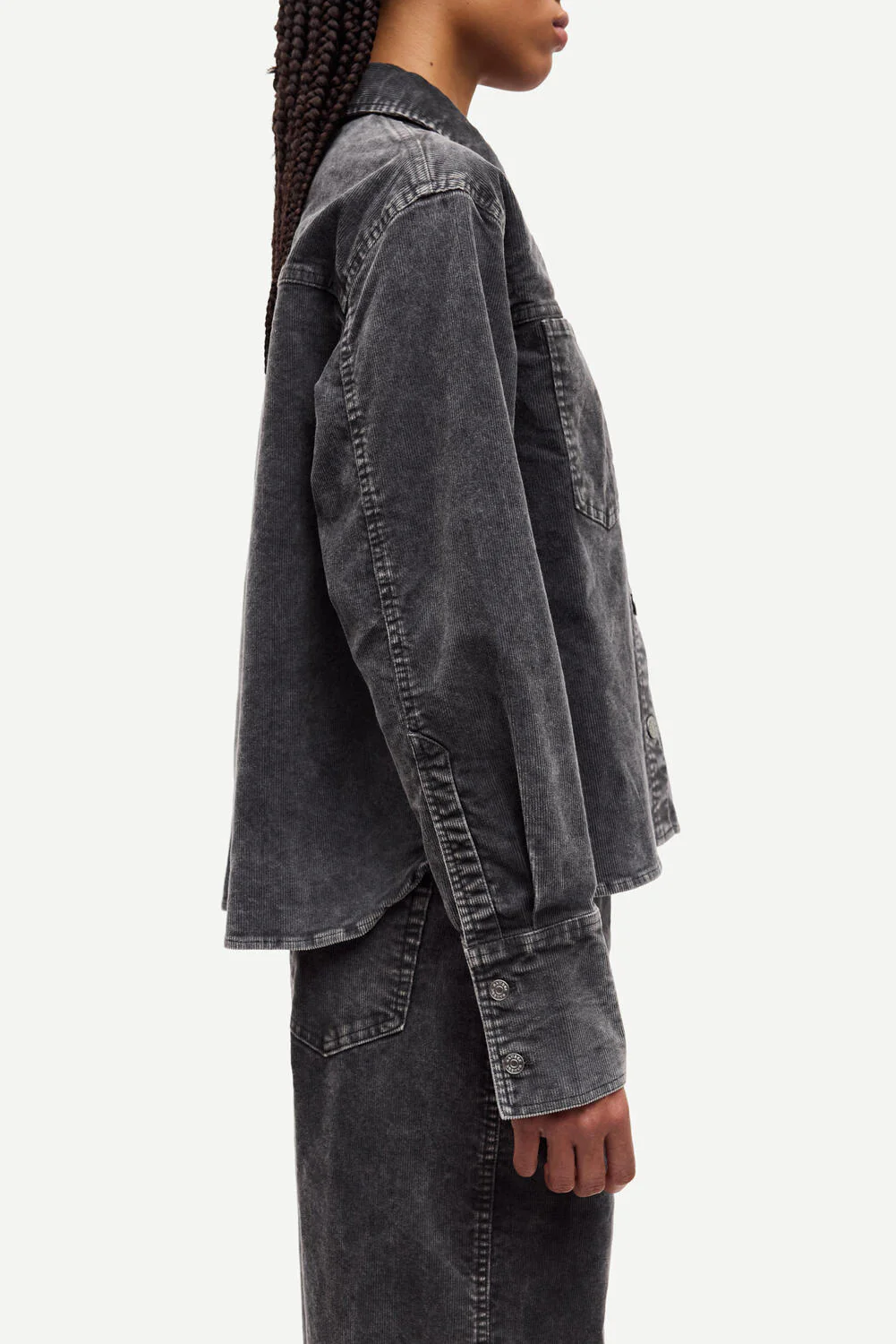 Sasofie patch pocket skjorte - Asphalt - Image 6