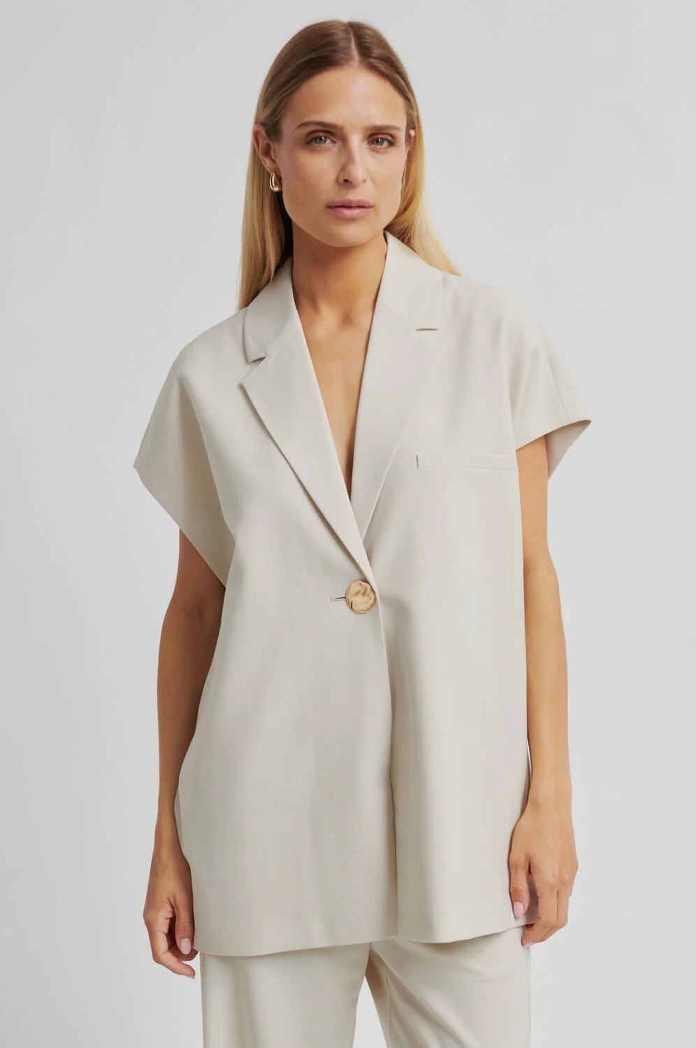 Blanca blazer vest - Soft Beige