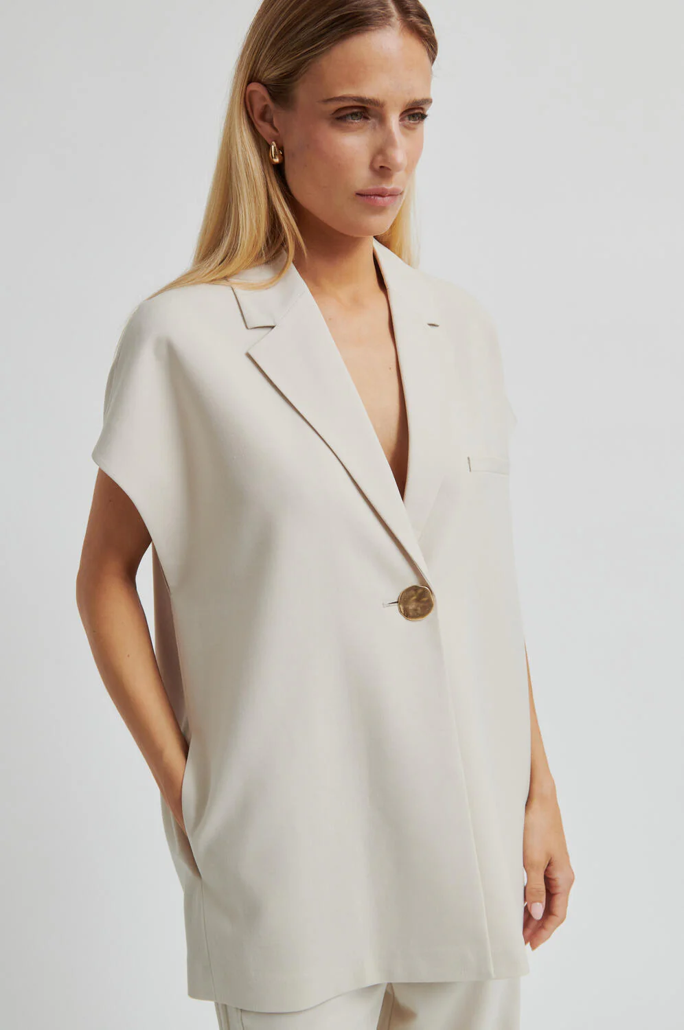 Blanca blazer vest - Soft Beige - Image 5