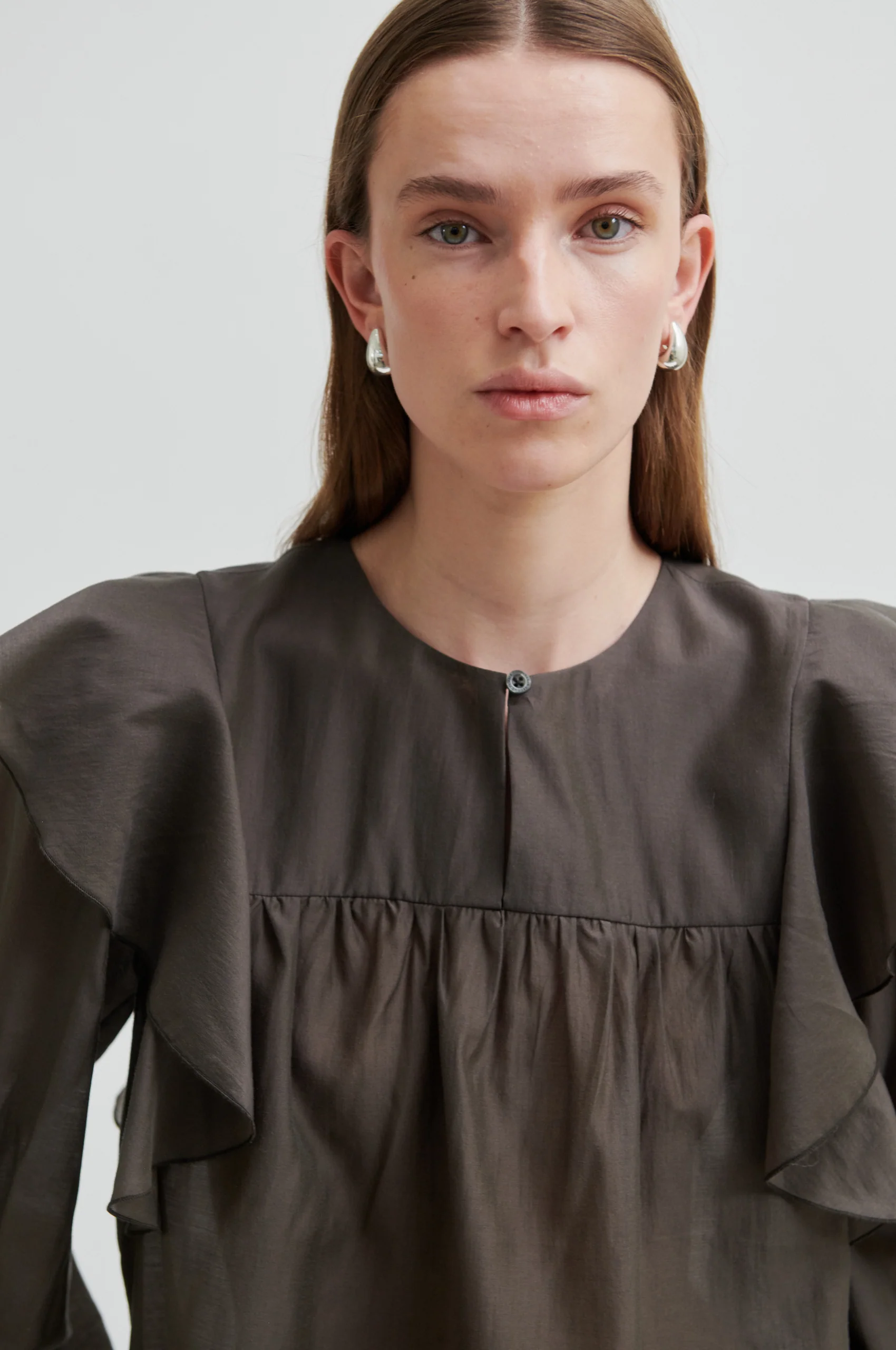 Dream Ruffle bluse - Wren - Image 3