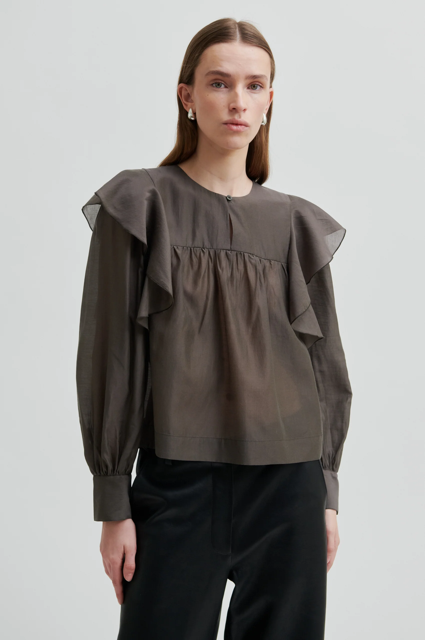 Dream Ruffle bluse - Wren - Image 5