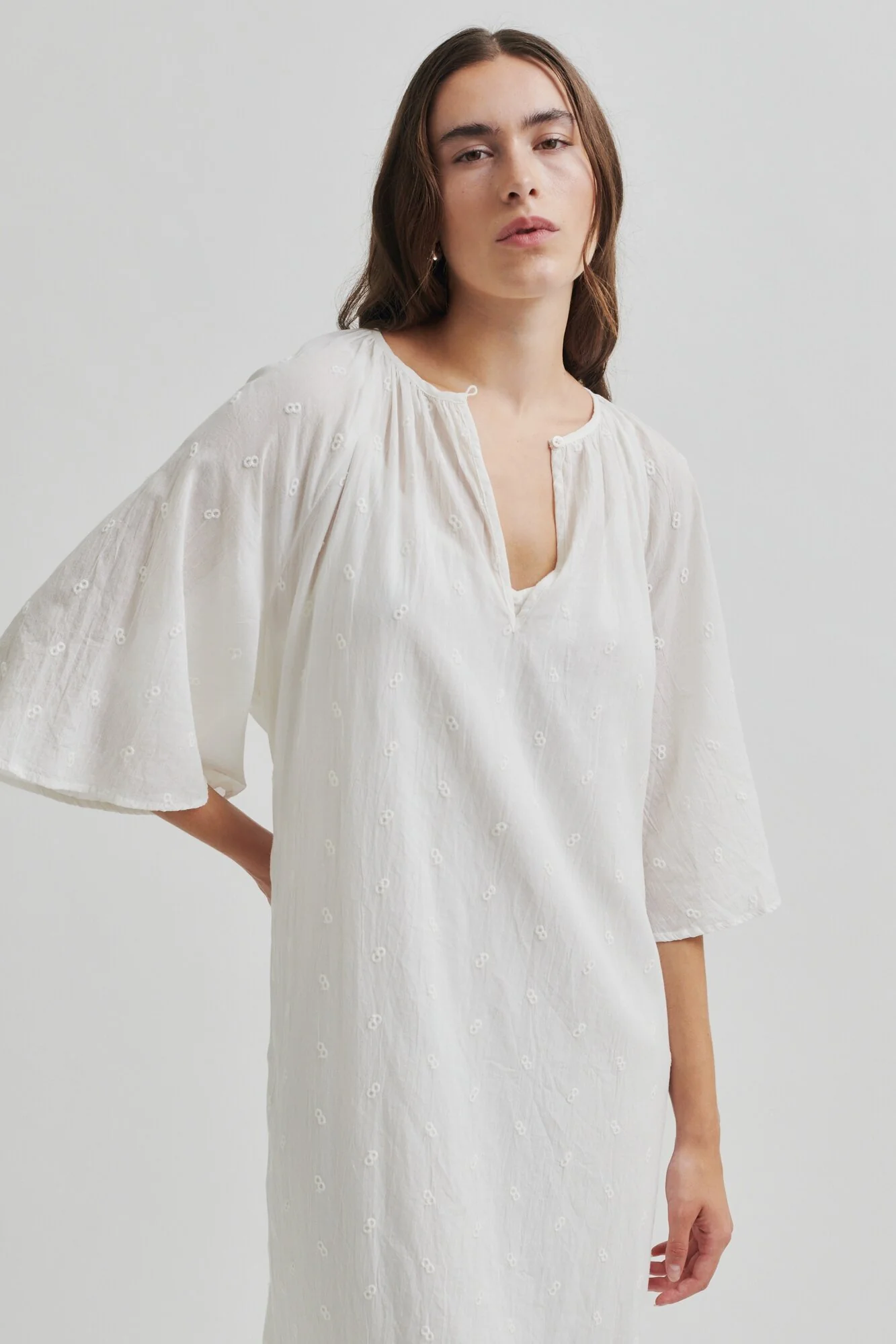 Ericae lang kjole - White Alyssum - Image 3