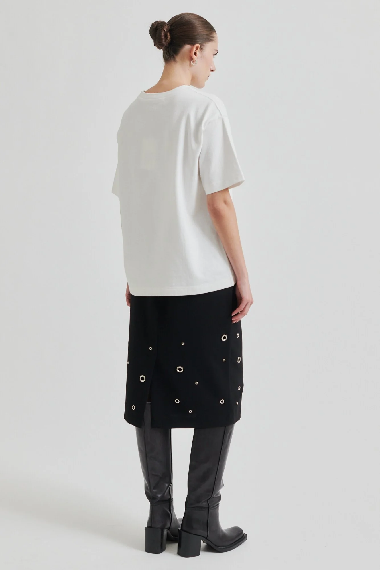 Eyla midi nederdel - sort - Image 5
