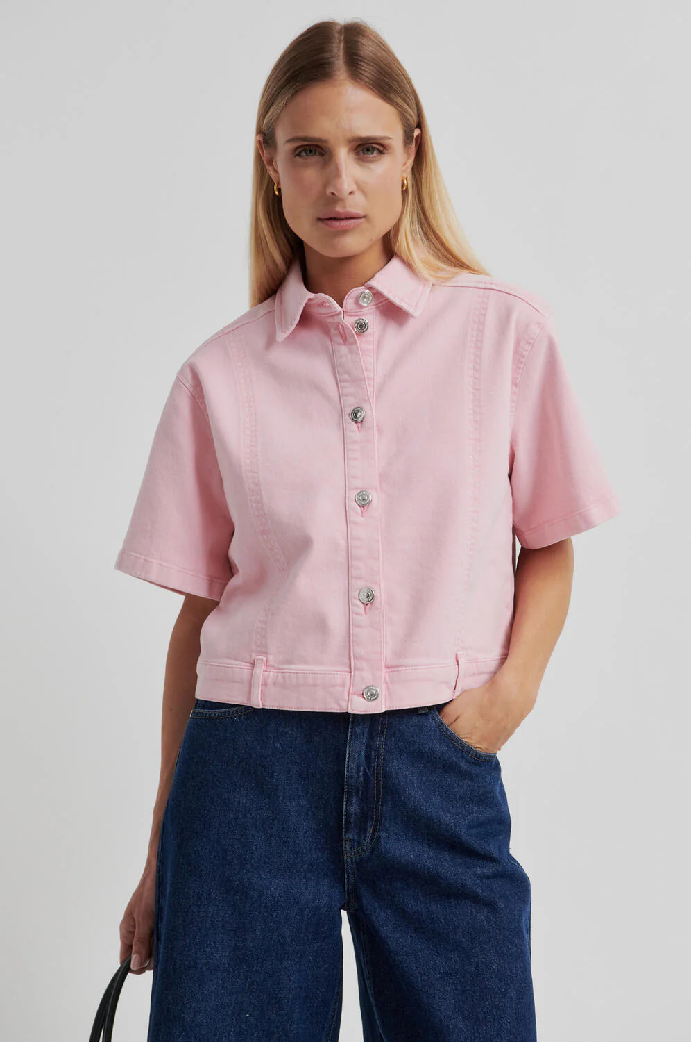 Isella denimskjorte - Pale Lilac - Image 8
