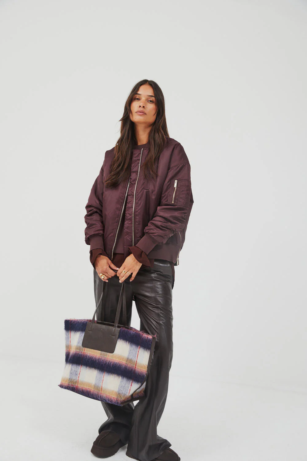 Letho læderbukser - Chocolate Plum - Image 3