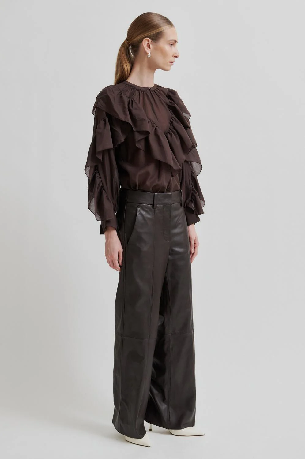 Letho læderbukser - Chocolate Plum - Image 9