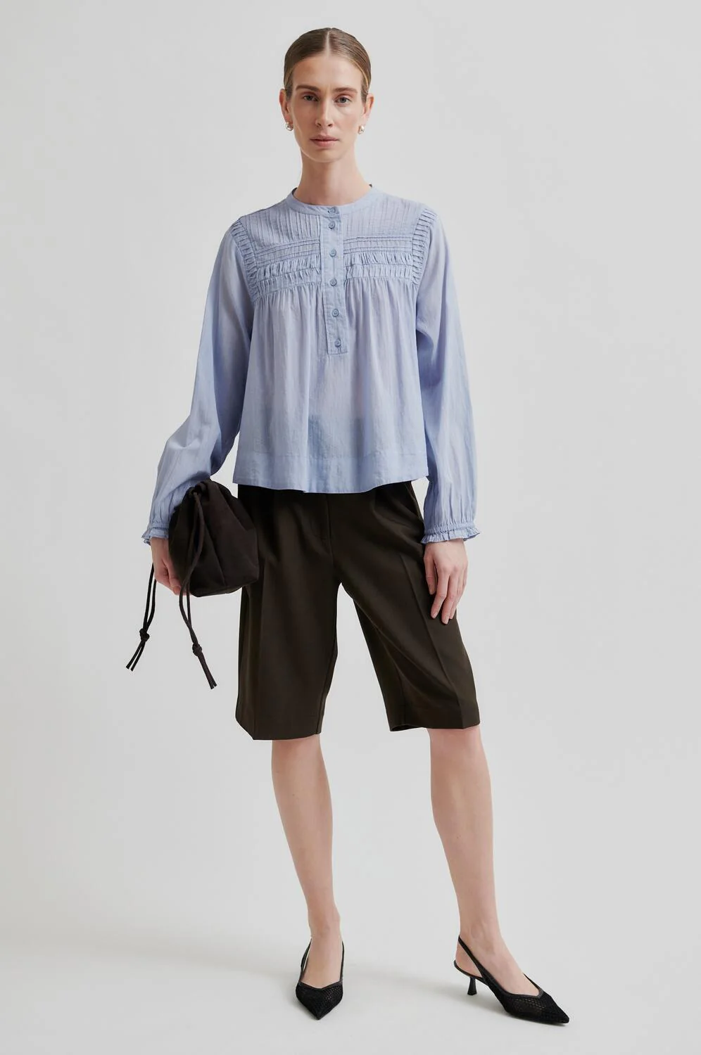 Maise bluse - Brunnera Blue - Image 3