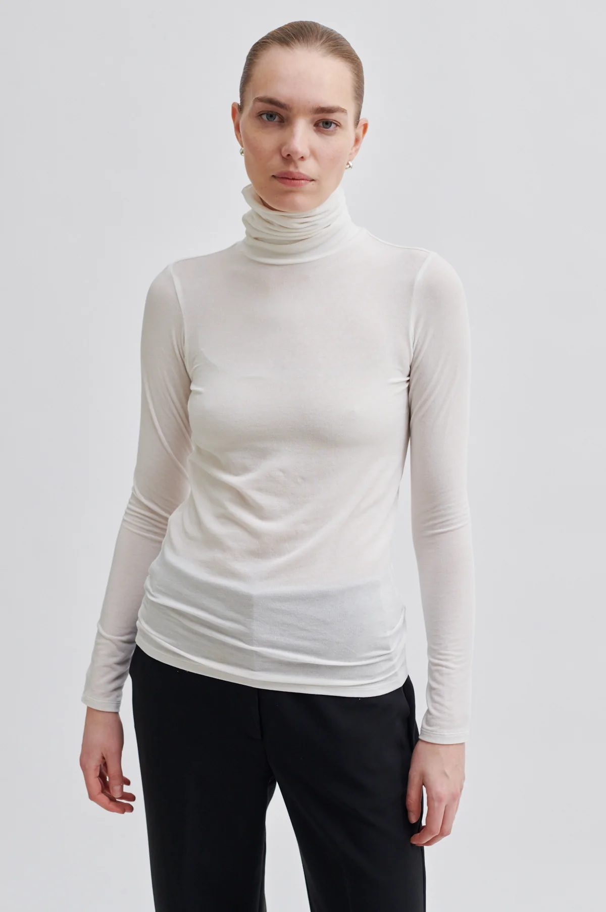 Matima T-Neck langærmet t-shirt - Off white - Image 4