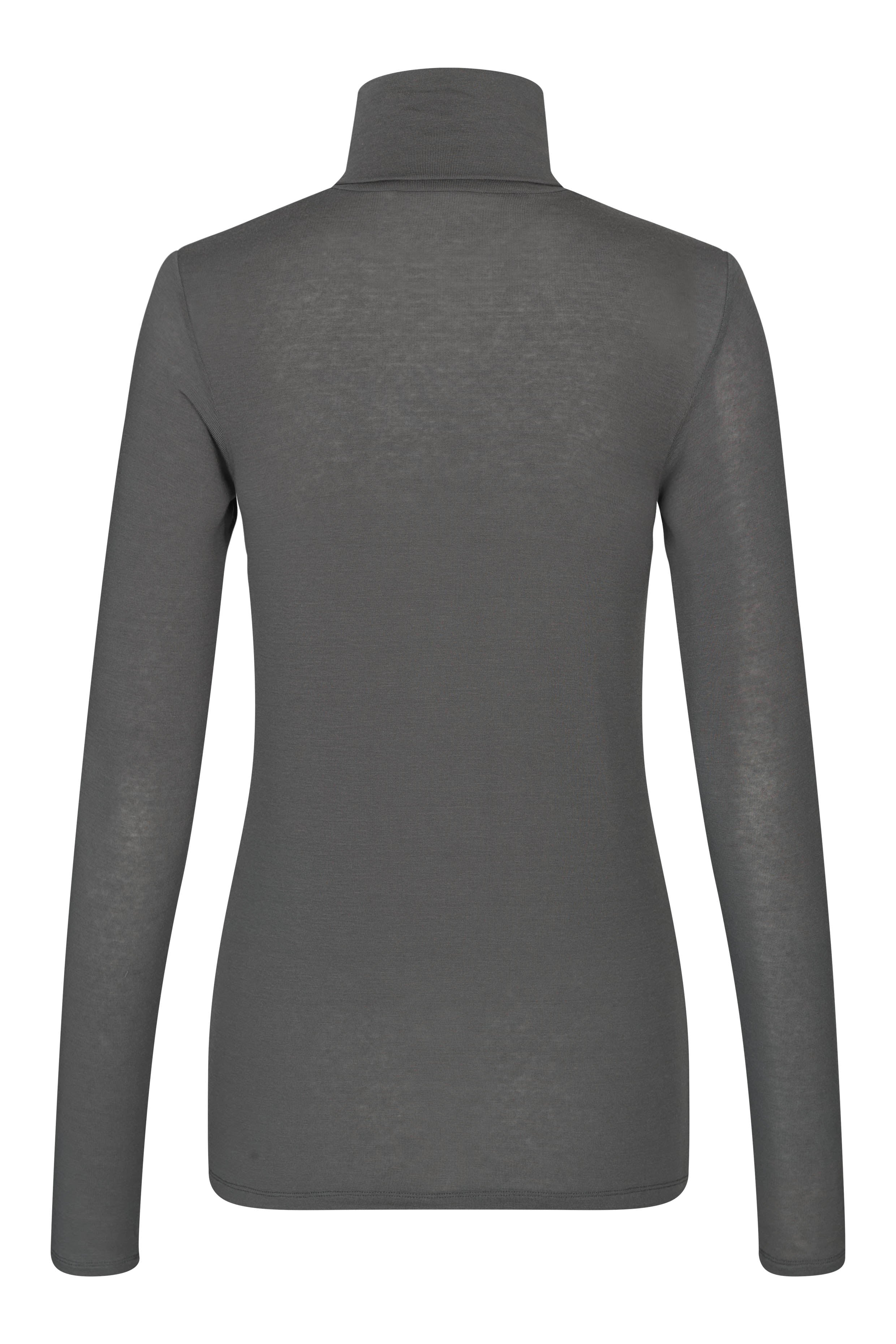 Matima T-Neck langærmet t-shirt - Volcanic Ash - Image 4