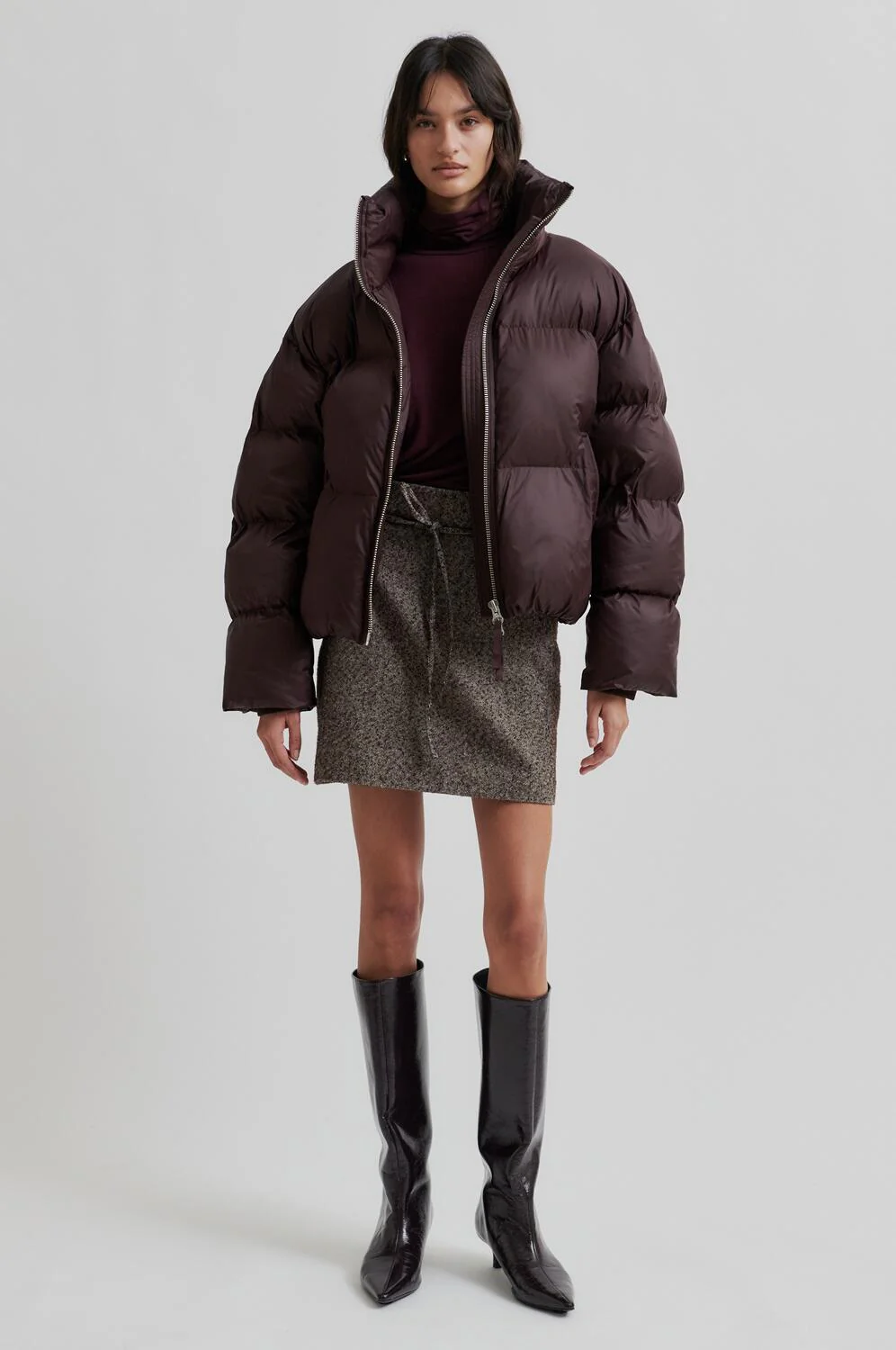 Riya dunjakke - Chocolate Plum - Image 6