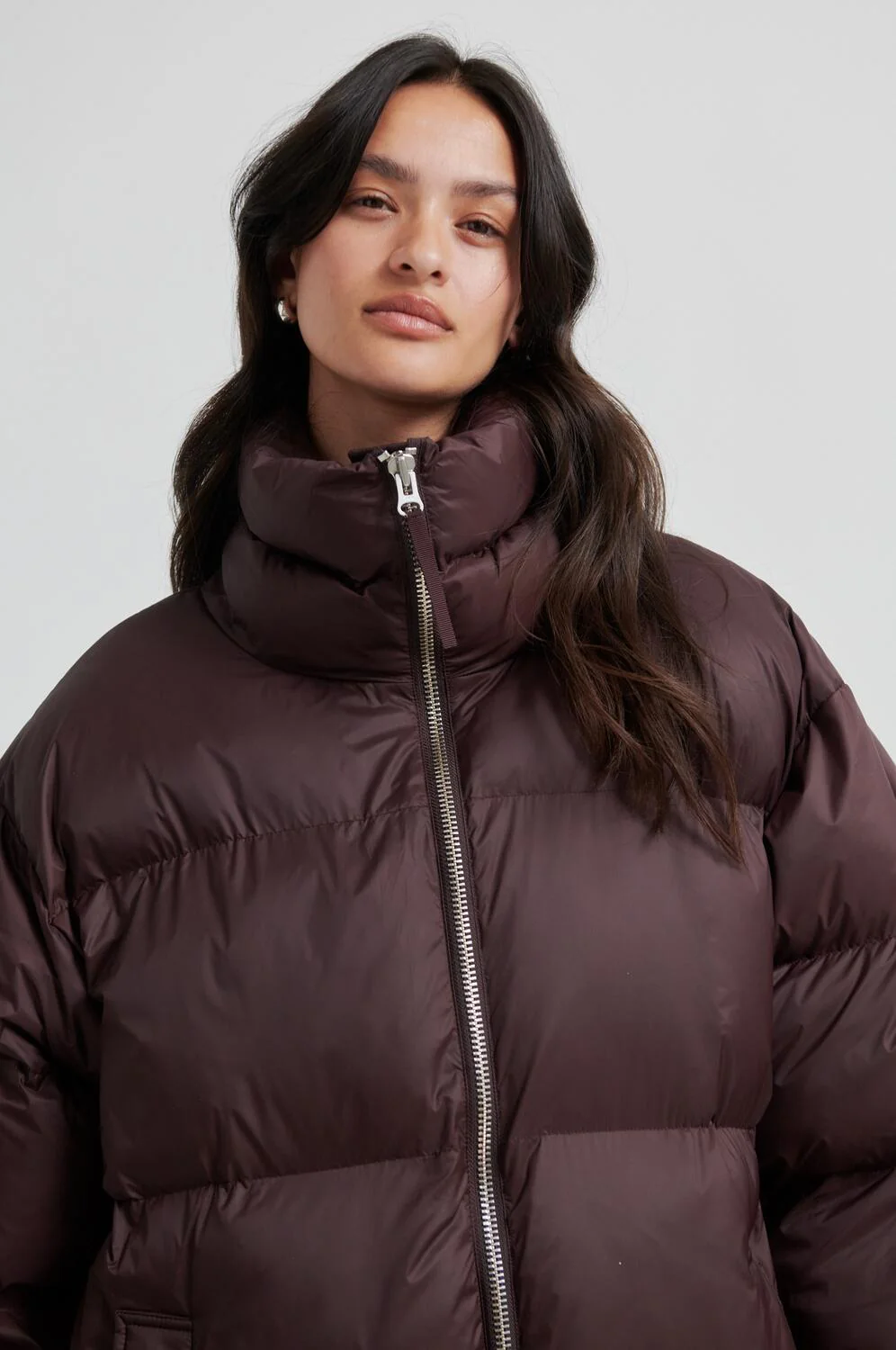 Riya lang dunfrakke - Chocolate Plum - Image 3