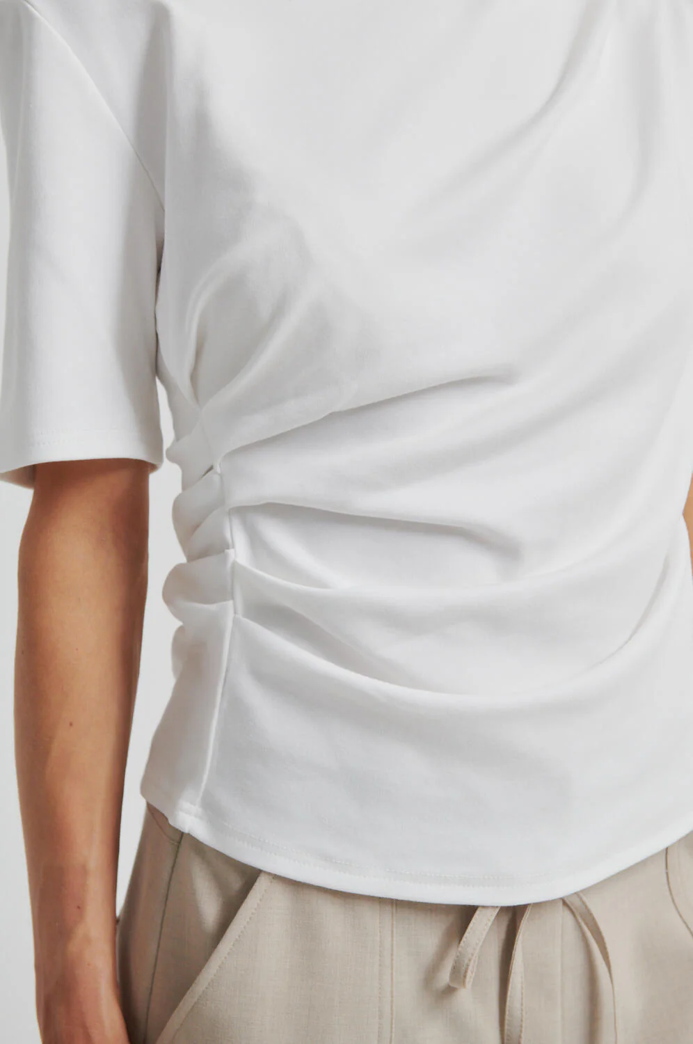 Ulina Drape t-shirt - hvid - Image 3