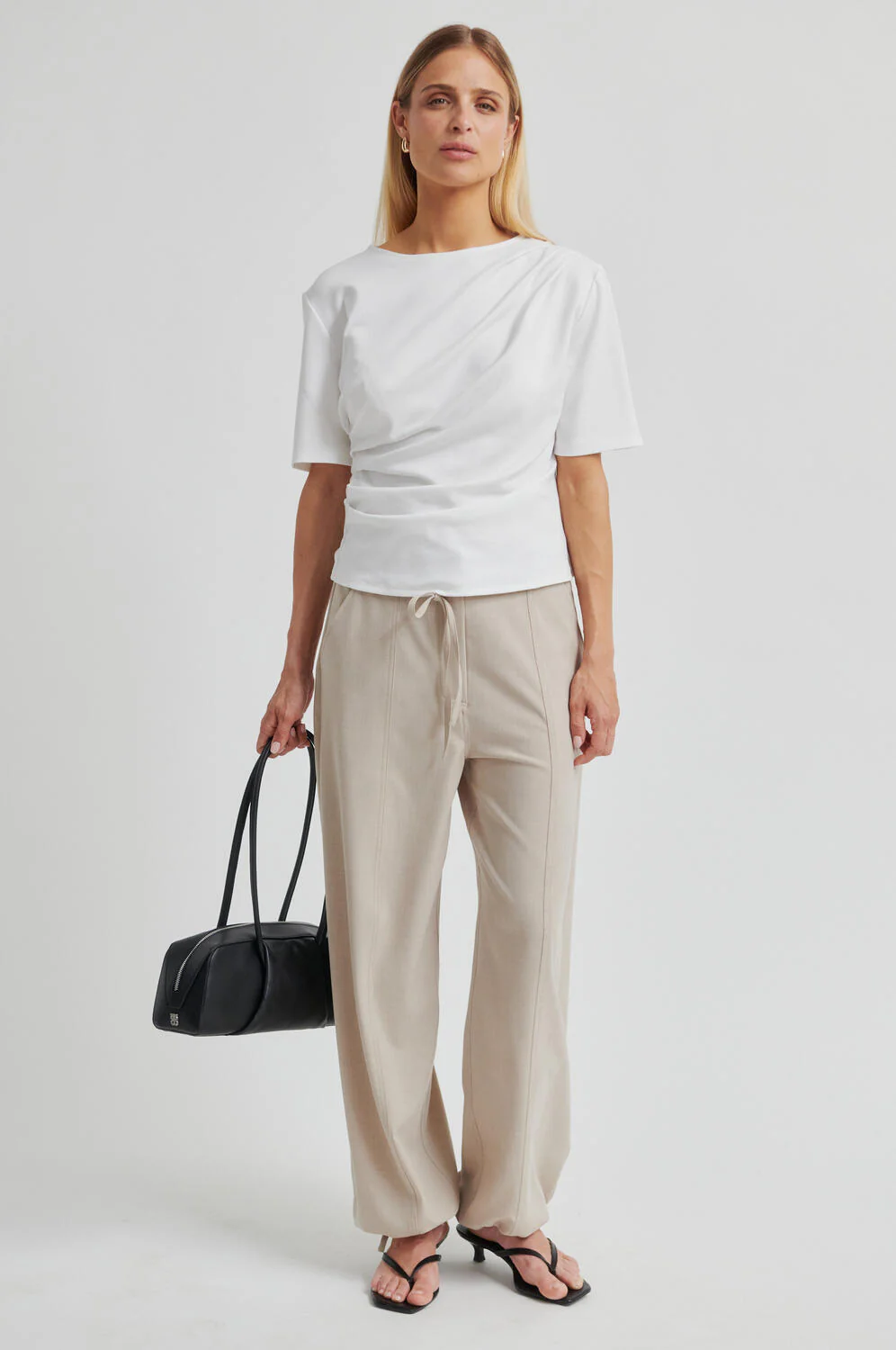 Ulina Drape t-shirt - hvid - Image 4
