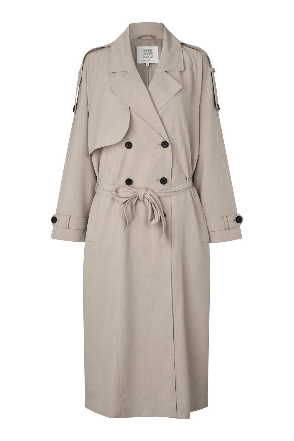 Zoie trenchcoat - Light Beige Melange - Image 2