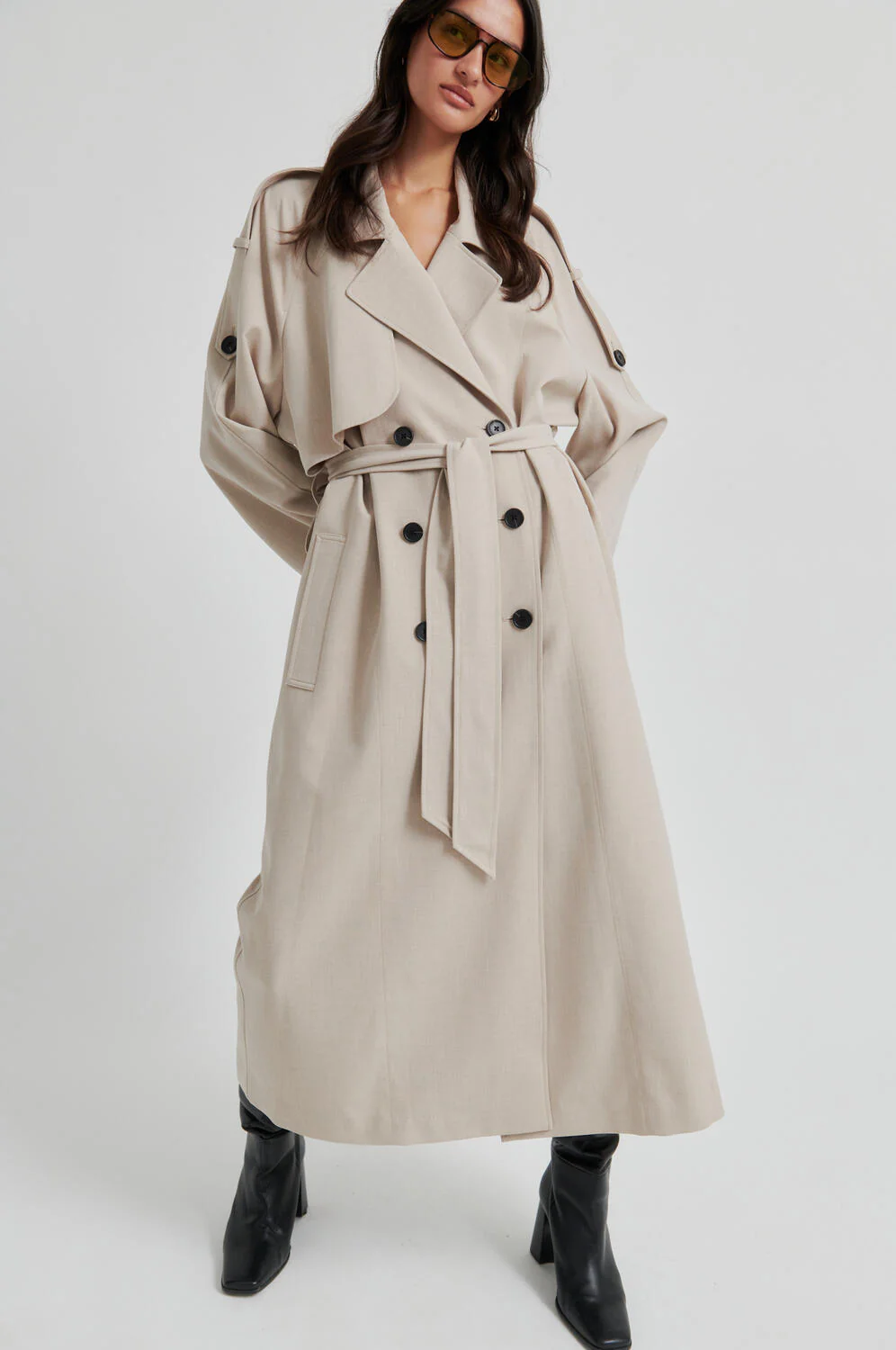 Zoie trenchcoat - Light Beige Melange - Image 5