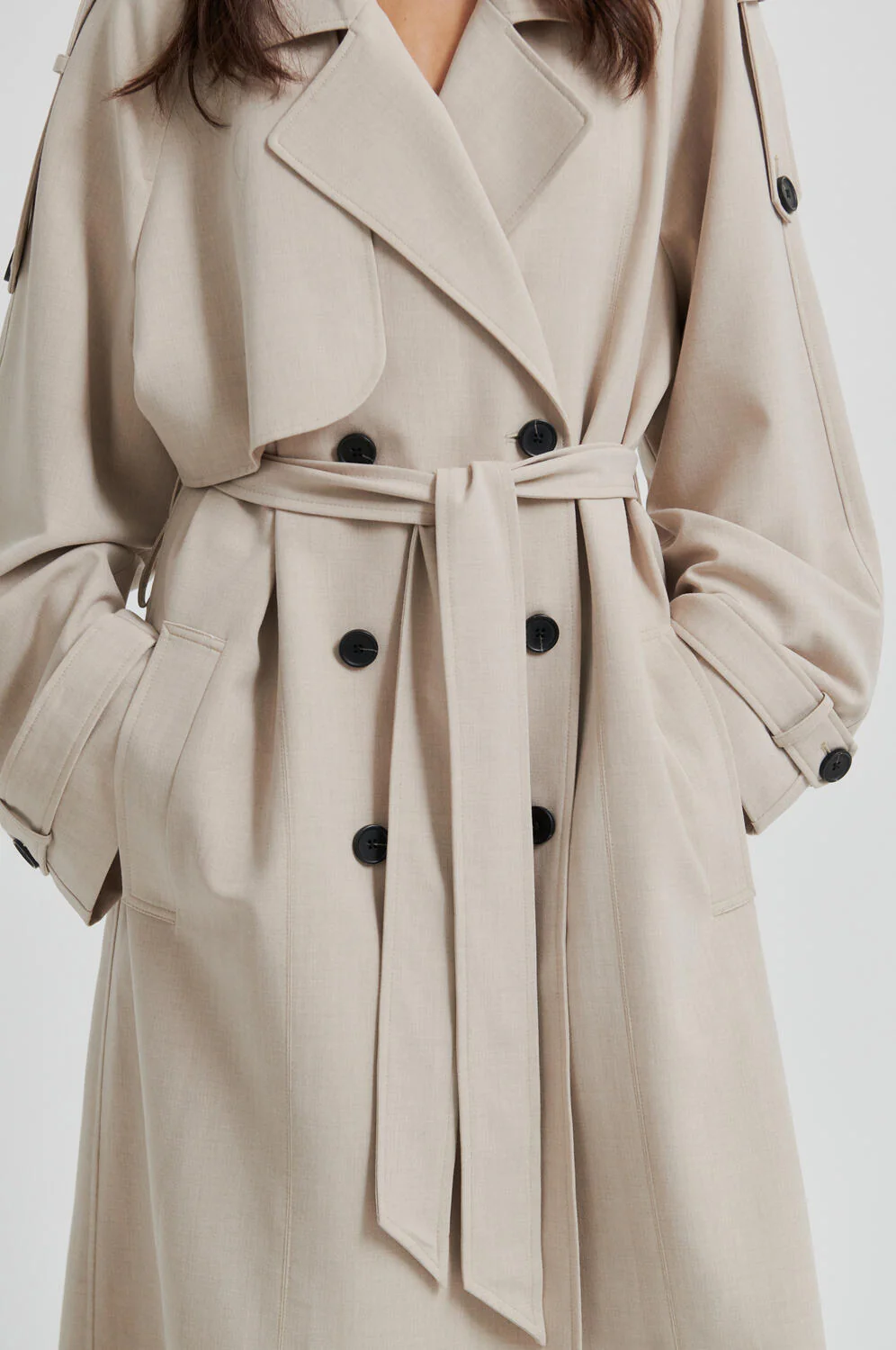 Zoie trenchcoat - Light Beige Melange - Image 6